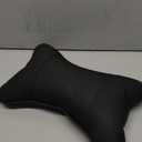 Car Neck Pillows Both Side Pu Leather 2pieces Pack Headrest Fit for Most Cars Filled Fiber Universal Car Pillow (Black)