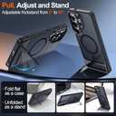 For Samsung Galaxy S26 Ultra Case with Kickstand,1*Screen Protector,[Compatible with Magsafe]Translucent Matte Military-Grade Protection,Magnetic Phone Case for Samsung Galaxy S26 Ultra,6.9"-Black