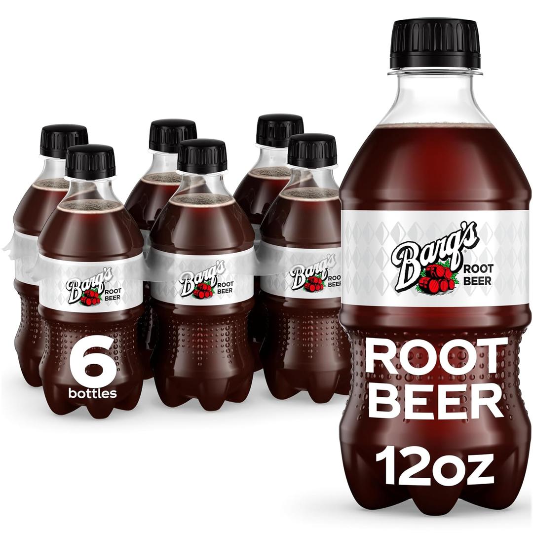 Barq's Root Beer Soda Soft Drink Bottles, 12 fl oz, 6 Pack | Carbonated, old-fashioned, sarsaparilla-style, EXP: JUL/06/2026