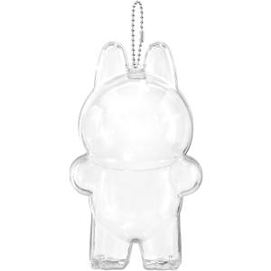 2 x Protective Case, High Clear Case Cover for 17cm Doll, Acrylic Display Box with Keychains (Doll Not Include) (Stand)