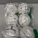 XmasExp Vintage Rustic Christmas Ball Ornaments Sets, Neutral Shatterproof Christmas Ornaments Farmhouse Christmas Tree Decorations Large Hanging Ball for Xmas Home Party White Gold, 6Pcs