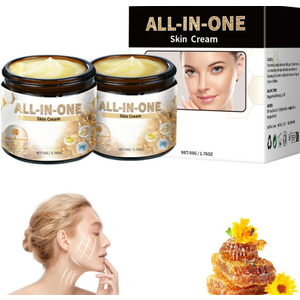 WLLEADG 2Pcs Effective All-in-One Skin Cream, Advanced Bee Venom Cream, All in One Skin Bee Venom Cream, Fine Line and Wrinkle Correction Cream for All Skin Types, Best By: 09/12/2027