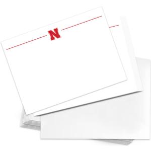 2 x Desert Cactus University of Nebraska 10 Pack Notecards Stationery Cardstock Huskers GBR NU Huskers Includes Envelopes Memo Party Thank You (Notecard 1a)
