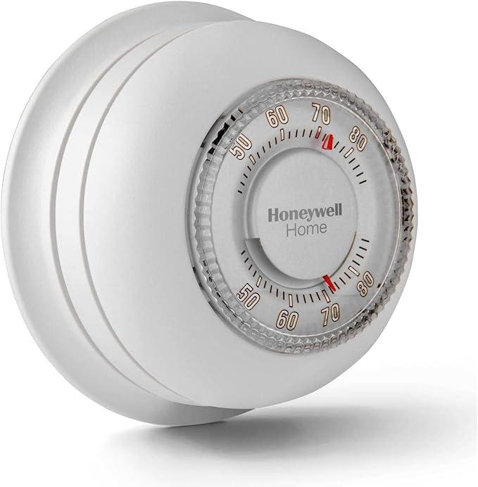 Honeywell Home CT87K1004 The Round Heat Only Manual Thermostat,Large,White,Large