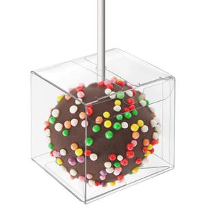 Vowcarol Cake Pop Boxes 50 Pack Single Cake- Pop- Box With Hole 2" x 2" x 2" Small Gift Boxes Candy Boxes Mini Plastic Boxes Treat Boxes