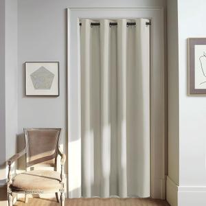 NICETOWN Blackout Natural Curtain for Living Room - Grommet Thermal Insulated Solid Room Darkening Thermal Curtain Drape Sound Reducing for Bedroom (1 Panel, W46 x L80) (46"W x 80"L (Pack of 1))