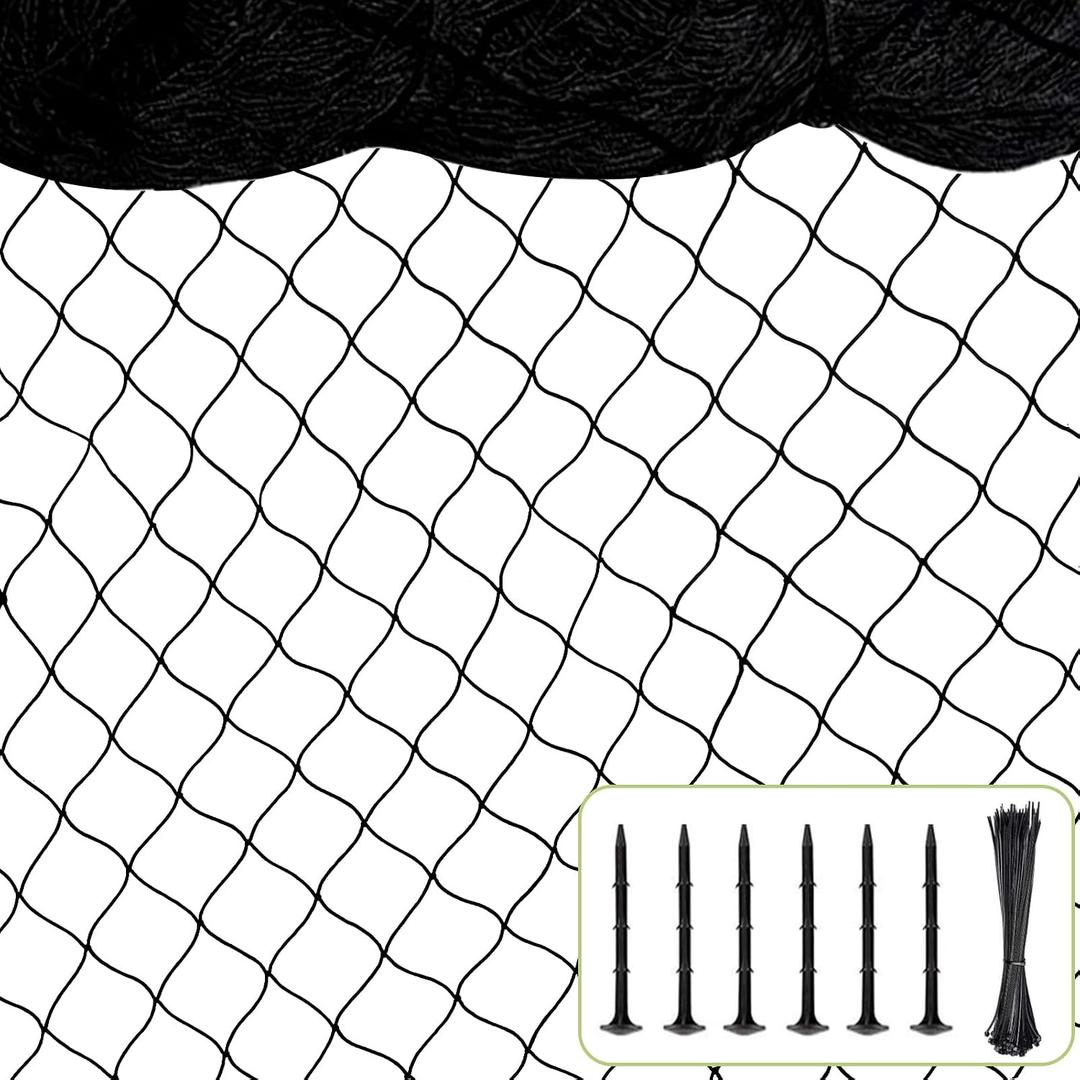 BSTPCOO 100'x100' Bird Netting for Chicken Coop, Heavy Duty Nylon 1" Mesh Poultry Netting Chicken Nettings Roof Hawk, Aviary Nettings Deer Fence Garden Net for Fruits Trees Plant