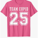 2025 Team Cupid Valentines Day Sports Jersey Style T-Shirt, Pink, L