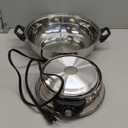 Aroma Housewares ASP610 DualSided Shabu Hot Pot, 5Qt, Stainless Steel Aroma Housewares 3 Uncooked/6 Cups Cooked Rice Cooker, Steamer, Multicooker, 26 cups, Black