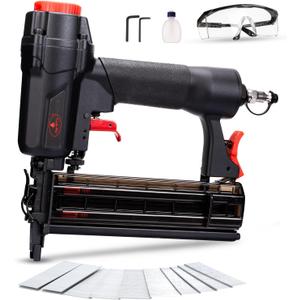 AEROPRO Tools Pneumatic Brad Nailer, 18 Gauge 2 in 1 Air Brad Nail Gun and Staple Gun with 1000pcs Nails for Upholstery, DIY Project, Woodworking