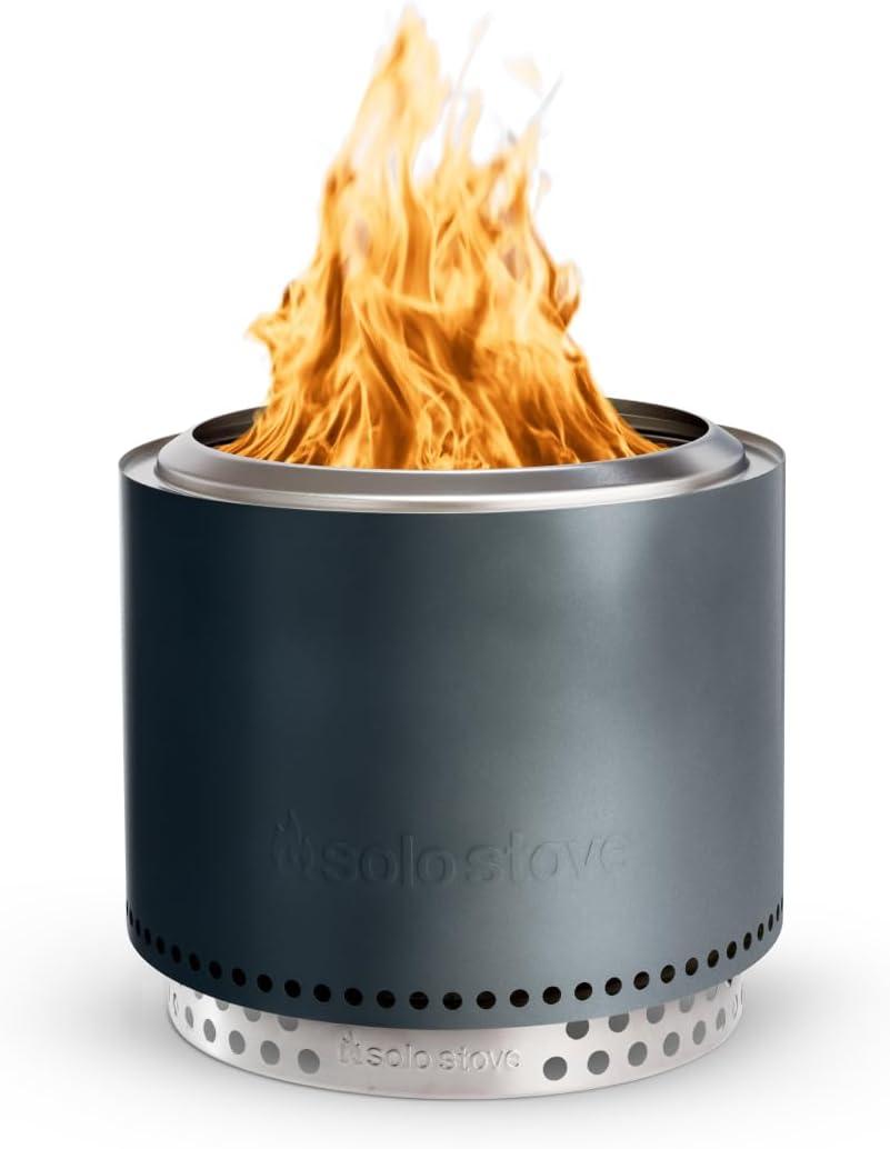 Solo Stove Bonfire with Stand | 19.5" Smokeless Fire Pit, Removable Ash Pan | Portable Stainless Steel Wood Burning Outdoor Fireplace, Ideal for 46 People, 21.75 lbs, Gunmetal