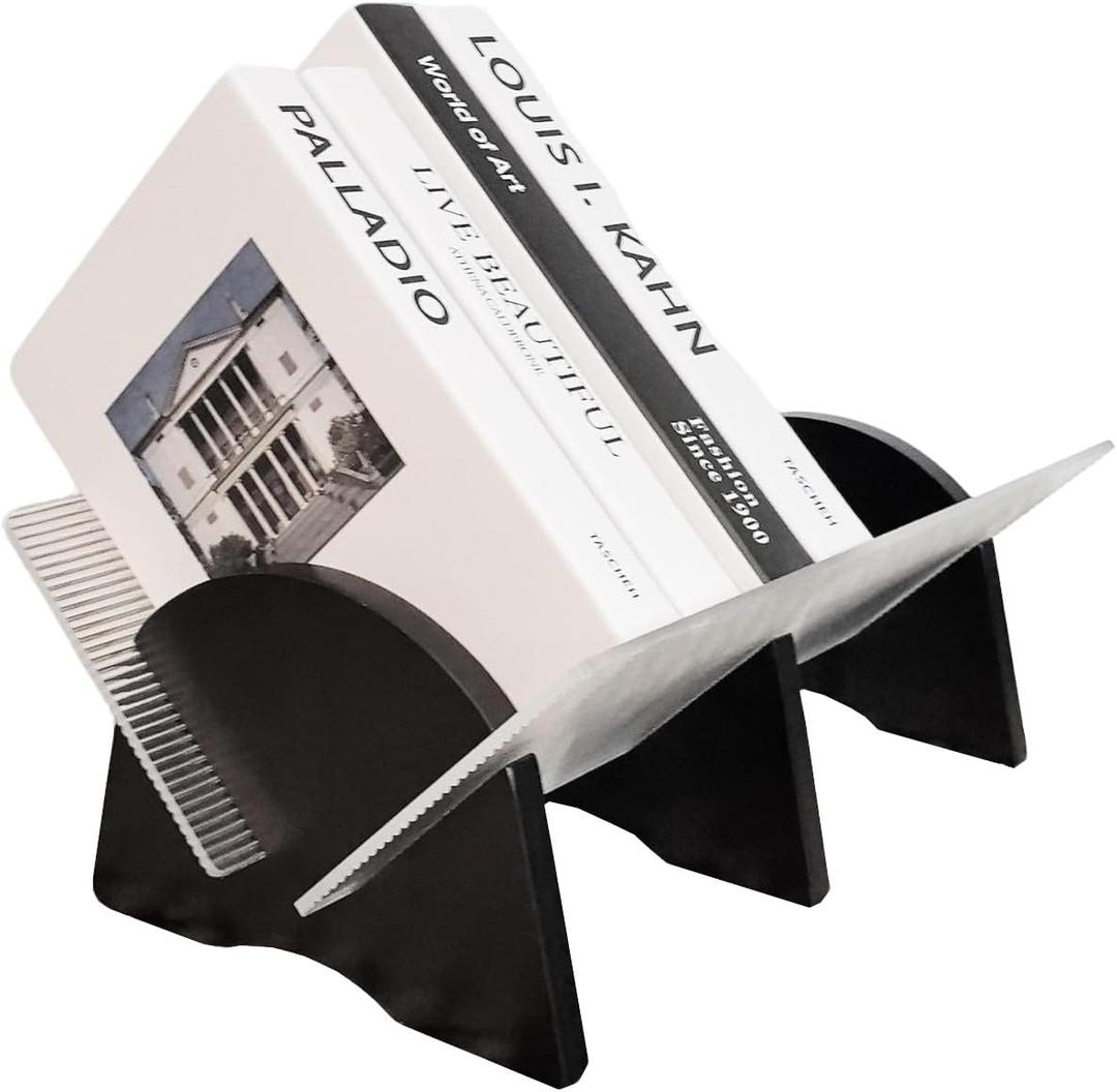 AIM & GGKK Vinyl Record Holder,Record Storage Rack Display Organizer for Albums,Books,Files,Magazines,Easy Assembly