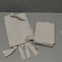 Jinchan Tie Top Linen Kitchen Curtains Over Sink 45 Inch Length Tier Curtains Farmhouse Rustic Small Cafe Curtain for Bedroom Living Room Bathroom Half Window Light Filtering Privacy 2 Panels Crude