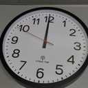 AKCISOT Atomic Black Wall Clock Analog Clocks for Indoor Kitchen, Battery Operated Clock for Bedroom Office Living Room(10 Inch)