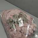 NEWCOSPLAY Super Soft Throw Blanket Pink Premium Silky Flannel Fleece 3D Ribbed Jacquard Lightweight Bed Blanket All Season Use (Pink Ribbed, Throw(50"x60"))