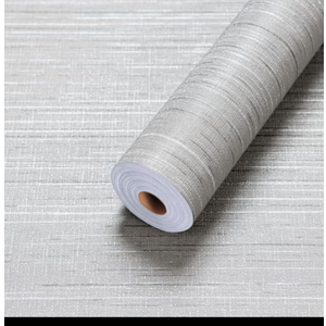 osayhome Grasscloth Peel and Stick Wallpaper - Gray Textured Fabric Linen Thick Vinyl Contact Paper for Walls - Self Adhesive - 24in x 393in