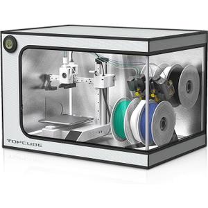 TOPCUBE 3D Printer Enclosure for Bambu Lab A1 Mini Combo, Stainless Steel Frame Enclosure with LED Light, Fireproof Dustproof Noise Reduction Constant Temperature 3D Printer Cover, 735x495x495MM