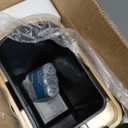 KUK Small Bathroom Can with Lid Soft Close, Step Pedal, 2.6 Gal Stainless Steel Garbage Can with Removable Inner, Anti-Fingerprint Wastebasket for Office, Bedroom, Toilet (Black)