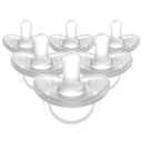 Evenflo Feeding Balance Plus Stage 1 Cylindrical Baby, Newborn and Infant Pacifier - Developed with Pediatric Feeding Specialists - 0 to 6 Months - Clear - (Pack of 6)