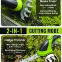 WORKPRO Cordless Grass Shear & Shrubbery Trimmer - 2 in 1 Handheld 7.2V Electric Grass Trimmer Hedge Shears/Grass Cutter Rechargeable Lithium-Ion Battery and Type-C Cable Included