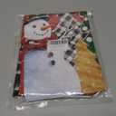 Christmas Tree Valance Curtains Snowman Christmas Kitchen Curtains Window Treatment Holiday Decor Red Black Buffalo Plaid Rod Pocket Valances for Kitchen Bathroom Living Room 54x18 Inch, 1 Panel