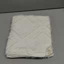 xuan dian Standard Pillow Shams 2 Pack, Standard Size Pillowcases, Soft Microfiber Geometric Tufted Pillow Covers with Envelope Closure, Ivory, 20x26 Inches