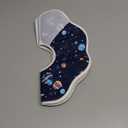 Soft Cat Cone, Adjustable Recovery Collar After Surgery to Prevent Licking Wound, Protective Cat Neck Cone, Comfortable Pet Elizabethan Collar for Cats Kittens and Puppies (M) (M (Neck: 8.5-11.6 in), Planet Pattern)