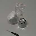 Shower Knobs 3 Piece Replacement,Compatible with Price/Pfister Verve Tub Shower Knob Replacement,Bathtub Faucet Handles Remodel Trim Kit,Faucet Handle Chrome,Include 3 Shower Knobs 5 Screws and Wrench