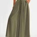 BTFBM Wide Leg Palazzo Pants for Women 2026 Summer Spring Casual High Waisted Flowy Trousers Boho Beach Vacation Outfits (S)