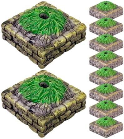 Hoodancos 10pcs Miniature Trees and Model Trees Base Diorama Base Train Scenery DIY Micro Mini Plants Landscape Sand Scenery Table Decoration
