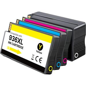 936e High Yield 936 Ink Cartridges for HP Printers HP936 936XL Replacement for HP 936 Ink Cartridges Combo Pack Work for HP Officejet Pro 9125e 9120e 9135e 9730e 9130e 9720e 9122e Printers, 4 Pack