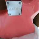 AKLOT Mini Kids Electric Guitar: 3/4 Size Guitar Kit for Beginners, 1.5in Narrow Neck for Small Hands, Easy to Play, Age 6-12, 36", 10W Amp, Gig Bag, Strap, Cable, Picks & Lesson Book (Pink)