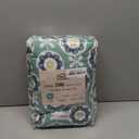 JSD Green Floral Cotton Sheet Set King, 300 Thread Count Printed Sateen Sheets, Soft Breathable Cooling Bed Sheets Deep Pocket