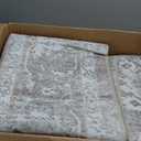 8x10 Washable Beige Area Rug Vintage Living Room Bedroom Carpet Non-Slip Soft Low Pile Distressed Indoor Large Throw Rug for Dining Room Office