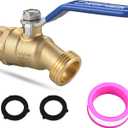 3/4" NPT Brass Male Hose Bib, Heavy Duty Outdoor Hose Spigot/Faucet, Lead-free, With 3/4" Male GHT Threads, Unlimited Flow Water SpigotIdeal For Garden, Patio, Car wash