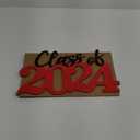 Class of 2024 Wooden Sign Graduation Decorations - Red 2024 Grad Photo Booth Prop & Party Decor