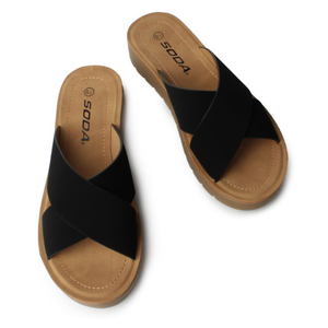 soda Libby's black casual sandals 10