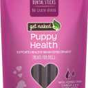 5 x Get Naked Grain Free 1 Pouch 6.2 Oz Puppy Health Dental Chew Sticks, Small