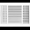 HVAC Premium 12''w X 8''h 3-Way AIR Supply Grille - Vent Cover & Diffuser - Flat Stamped Face - White [Outer Dimensions: 13.75''w X 9.75''h]