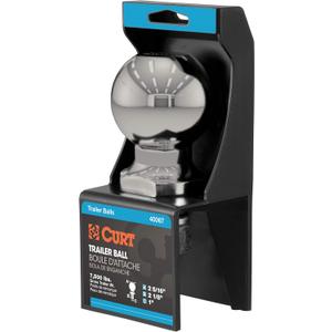 CURT 40084 Stainless Steel Trailer Hitch Ball, 7,500 lbs, 2-5/16-Inch Diameter, 1 x 2-1/8-Inch Shank