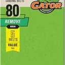 Gator 3" x 18" Red Resin Aluminum Oxide Sanding Belts, 80 Grit, 5 Pack