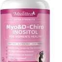 Mulittea Liposomal Myo-Inositol & D-Chiro Inositol Supplement for Women - 40:1 Ratio Plus Omega-3 - Hormone Balance, Support Ovarian, Help Menstrual Cycles & Mood - Vegan 80 Softgels