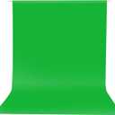 HEMMOTOP Green Screen Backdrop, 5x6.5 ft Photography Chroma Key Greenscreen Background Sheet for Background Removal, Zoom Meeting, Photo Video Studio, Live Streaming, Video Recording (Backdrop only)