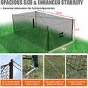 Upgraded Baseball Batting Cage Net and Metal Frame, 22x12x8FT Baseball & Softball Cage Nets with Steel Poles Frame, Portable Enclosed Batting Hitting Cages for Backyard Training Outdoor