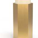 Pilgrim Home and Hearth Luxury Brass Hexagon Candle Holder 8 inch Tall