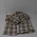 Men's Cotton Flannel Shirt Jacket Fleece Lined Long Sleeve Plaid Shirt for Men, Size L