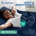 DREAMCARE King Size Sheets Set 4 pcs Cooling Sheets up to 21 Deep Pocket King Sheet Set Hotel Luxury Sheets & Pillowcases Superior Softness 100% Fine Microfiber with Side Pocket Navy Blue