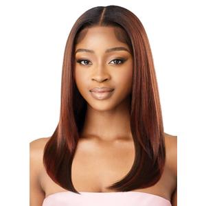 Outre Airtied 100% Fully Hand-Tied Wig - Human Hair Blend - Sleek Yaki 20" (DARK BROWN 2) Outre Airtied 100% Fully Hand-Tied Wig - Human Hair Blend - Sleek Yaki 20" (DARK BROWN 2)