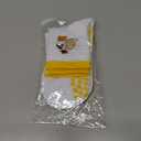 Women's Cute Grip Pilates Socks Non-Slip Crew Yoga Barre Socks with Colored cuff & Embroidery (Yellow-1 Pack)