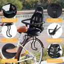 XIEEIX Rear Child Bike Seat,Rear Mounted Child Bike Seats,Back Mount Child Seat with Back Rest Armrest Foot Pedals,Width Adjustable Bicycle Rear Seat,Fits All Bicycle Rear Frames